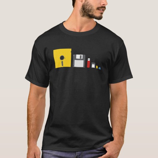 Storage Technology Evolution Funny IT Admin Comput T-Shirt (Vorderseite)