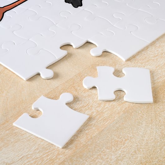 Storch als Lehrer mit Buch Puzzle (Seite)