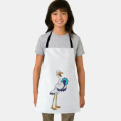 Storch als Musiker mit Tambourine Schürze (Insitu)