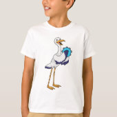 Storch als Musiker mit Tambourine T-Shirt (Vorderseite)