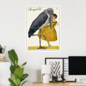 Storch and Young Woman - Jugendstil - Jugend Poster (Heimbüro)