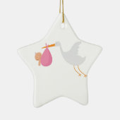 Storch-Ankunft Keramikornament (Rechts)
