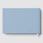 Storch auf Blue Baby Shower Foil Gästebuch (Rückseite)