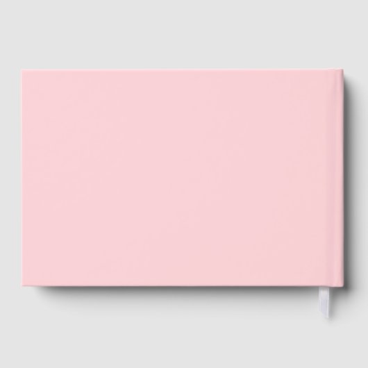 Storch auf Pink Baby Dusche Gästebuch (Rückseite)