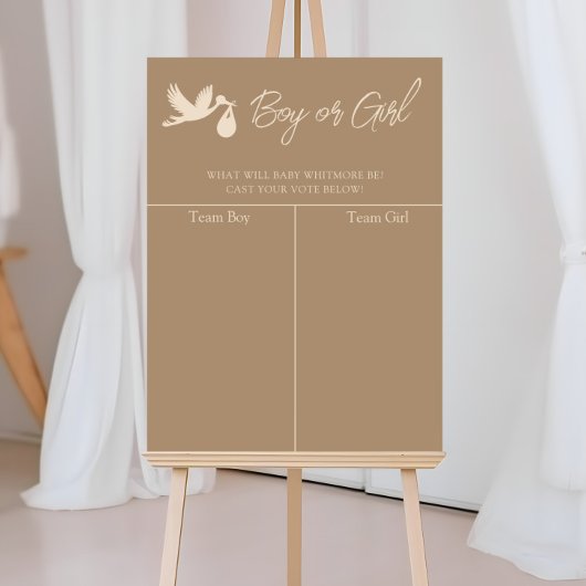 Storch Baby Delivery Geschlecht Enthüllung Vorhers Poster