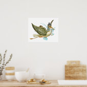 STORCH BABY JUNGE SHOWER POSTER (Küche)