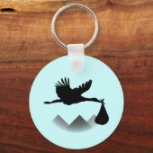 Storch & Baby Schlüsselanhänger (Vorderseite)