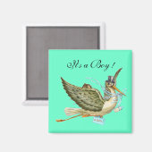 STORCH BABY SHOWER MAGNET (Vorderseite/Rückseite)