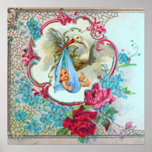 STORCH BABYJUNGE BABYPARTY POSTER