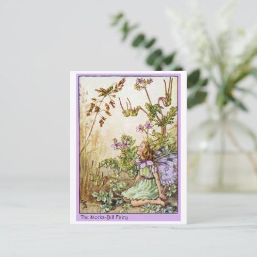 Storch-Bill-Fee Postkarte (Stehend Vorderseite)