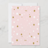 Storch-Blume, SternenBaby-Dusche Einladung (Rückseite)