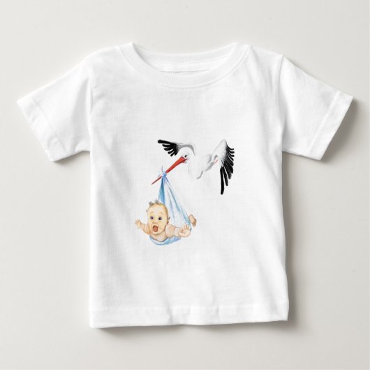 Storch Carry Baby Funny Baby T - Shirt (Vorderseite)