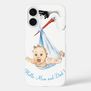 Storch Carry Baby iPhone Case - Benutzerdefinierte