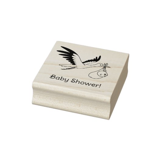 Storch Carry Bundle Baby Dusche Gummistempel (Stempel)
