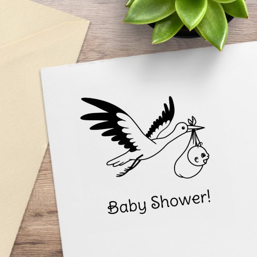 Storch Carry Bundle Baby Dusche Gummistempel