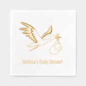 Storch Carry Bundle Baby Dusche Servietten Mit Folie (Vorderseite)