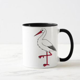 Storch-Cartoon Tasse