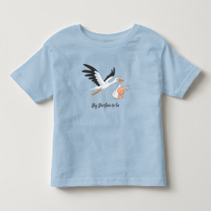 Storch, der einen kleinen Großen Bruder trägt, u Kleinkind T-shirt