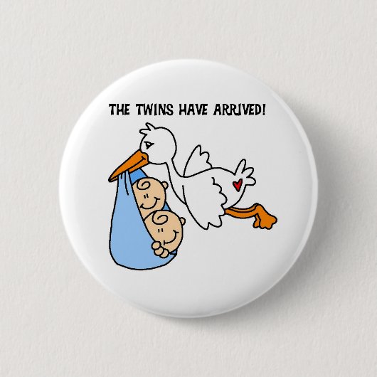 Storch-Doppelankunft Button (Vorderseite)