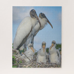 "Storch-Familie" Puzzle