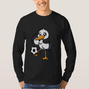 Storch Fußballspieler Ballsport Hobby T-Shirt