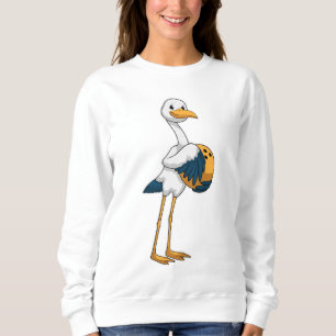 Storch im Bowling mit Bowlingball Sweatshirt