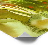 Storch im Sommer Felder Havelland Wasserfarbe Stil Poster (Ecke)