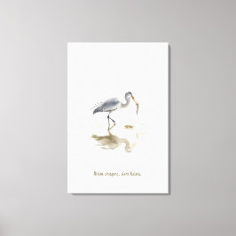 Storch im Wasser Leinwanddruck