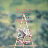 Storch liefert ein Baby Mädchen Acrylschild (Neutral)