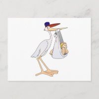 Storch liefert ein Baby