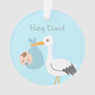 Storch liefert süße Babyzimmer-Dekoration für Jung Ornament