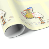 Storch-Lieferungs-Designer-Baby Geschenkpapier (Rolleneckpunkt)