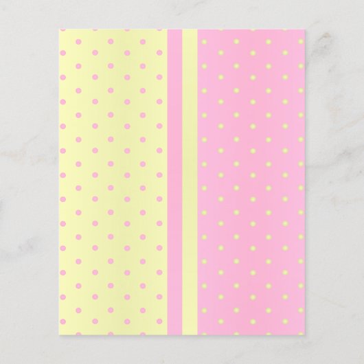 Storch mit Baby Girl Dusche - Wünsche (Rückseite)