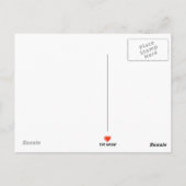 Storch mit Baby Postkarte (Rückseite)