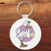 Storch mit Baby Schlüsselanhänger (Vorderseite)