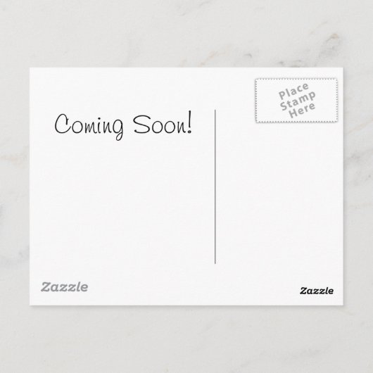 Storch mit Bundle auf Weiß Postkarte (Rückseite)