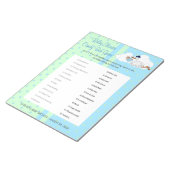 Storch mit einem Niedlichen kleinen Baby Boy - Can Notizblock (angewinkelt)