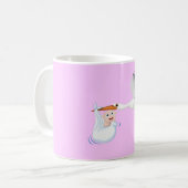 Storch mit geborenem Baby Kaffeetasse (Vorderseite Links)