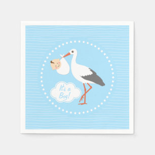 Storch mit niedlichem Baby Party Napkins Serviette