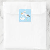 Storch mit niedlichem Baby You Sticker (Tasche)