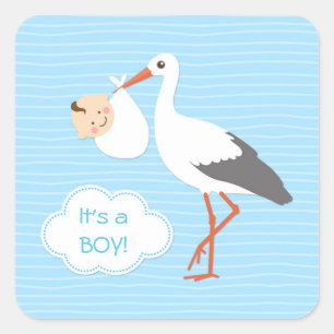 Storch mit niedlichem Baby You Sticker