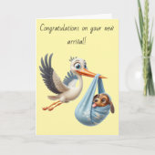 Storch Neue Ankunft Karte (Vorderseite)