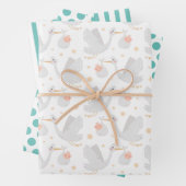 Storch New Baby Wrapping Paper Set 3 Geschenkpapier Set (Beispiel)