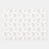 Storch New Baby Wrapping Paper Set 3 Geschenkpapier Set (Vorderseite)