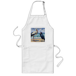 Storch Rabe Verrückt – Strandvogel-Banter Lange Schürze