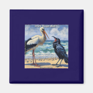 Storch Rabe Verrückt – Strandvogel-Banter Magnet