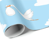 Storch Special Delivery Baby Shower Einladung Geschenkpapier (Rolleneckpunkt)