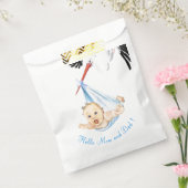 Storch Tragend Baby Funny Fevor Bag - Custom Text Geschenktütchen (Versiegelt)