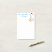 Storch Tragend Baby Funny Sticknotes Custom Text Post-it Klebezettel (Auf Schreibtisch)