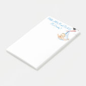 Storch Tragend Baby Funny Sticknotes Custom Text Post-it Klebezettel (angewinkelt)